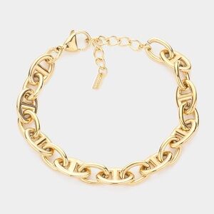 18K Gold Dipped Stainless Steel Chain Bracelet